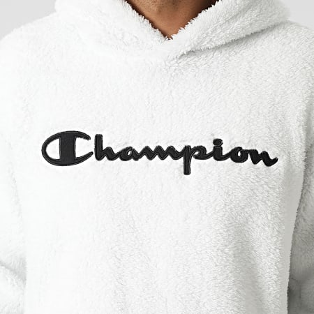 Champion - Sweat Capuche Fourrure 214973 Blanc