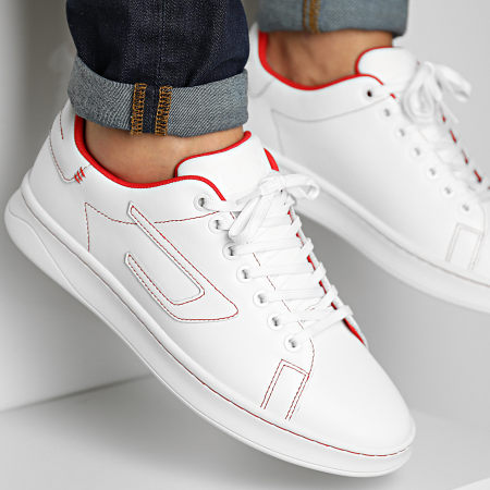 Diesel - Baskets Athene Low Y02869 White High Risk Red