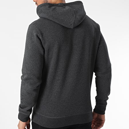 Luxury Lovers - Sweat Capuche Chest Roses Gris Anthracite Chiné Noir