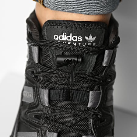 Adidas Originals - Hyperturf Zapatillas GX2022 Core Negro Plata Gris Metálico