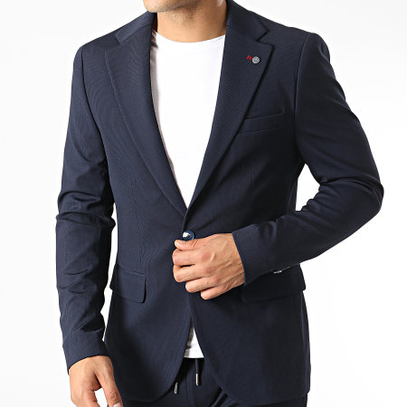 Black Needle - Set giacca blazer e pantaloni chino blu navy X-20519