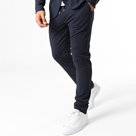 Black Needle - Set giacca blazer e pantaloni chino blu navy X-20519