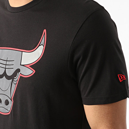 New Era - Tee Shirt Outline Logo Chicago Bulls Noir