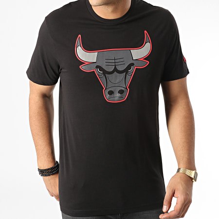 New Era - Camiseta Chicago Bulls Outline Logo Negra