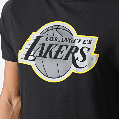 New Era - Tee Shirt Outline Logo Los Angeles Lakers Noir