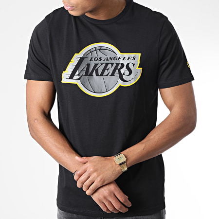 New Era - Tee Shirt Outline Logo Los Angeles Lakers Noir