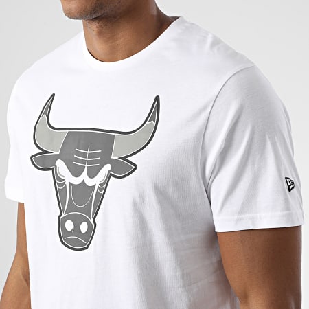 New Era - Maglietta Chicago Bulls Outline Logo Bianco