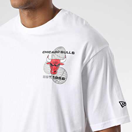 New Era - Tee Shirt Graphic Chicago Bulls Blanc