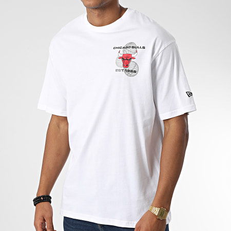 New Era - Tee Shirt Graphic Chicago Bulls Blanc