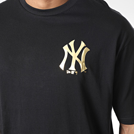 New Era - Camiseta Metallic New York Yankees Negro Oro