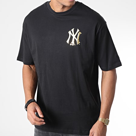 New Era - Tee Shirt Metallic New York Yankees Noir Doré
