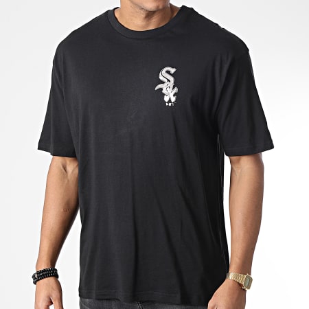 New Era - Tee Shirt Metallic Chicago White Sox Noir Argenté