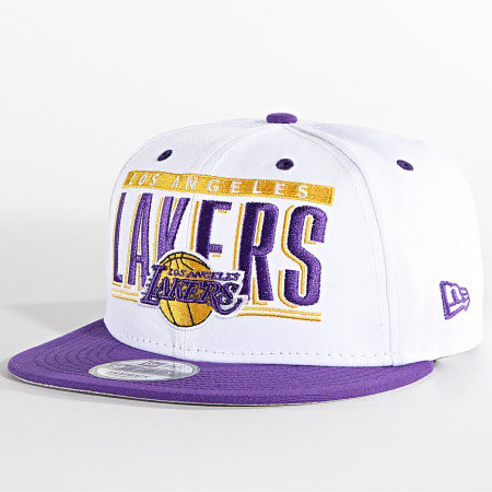 New Era - Casquette Snapback 9Fifty Retro Title Los Angeles Lakers Blanc