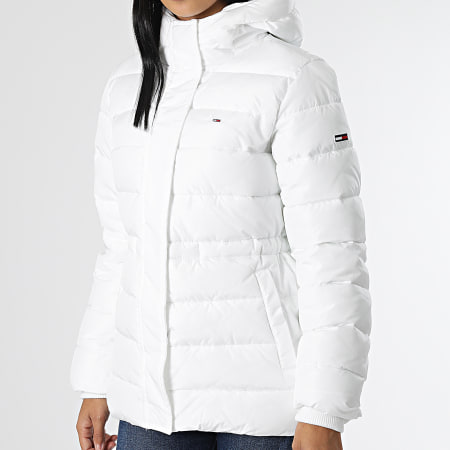 Tommy Jeans - Edredón con capucha para mujer 4302 Blanco