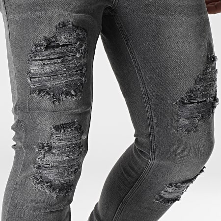 Black Needle - 3039 Jeans skinny grigio antracite