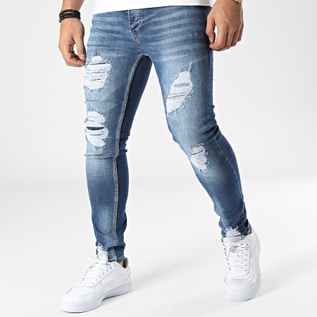 Black Needle - 3039 Jeans skinny in denim blu