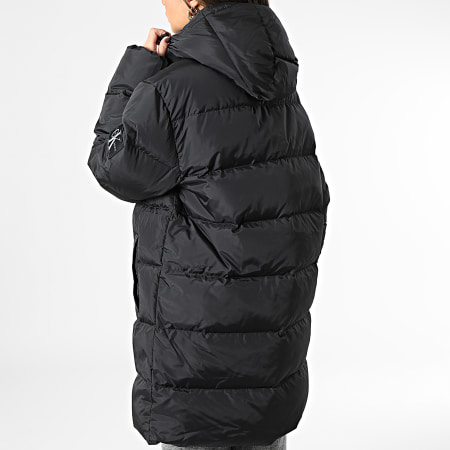 Calvin Klein - Abrigo con capucha para mujer 2559 Negro