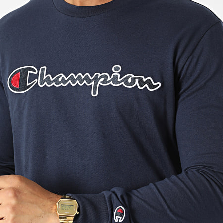 Champion - Tee Shirt Manches Longues 217861 Bleu Marine