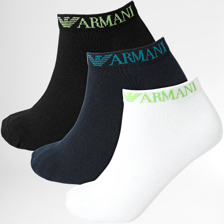 Emporio Armani - Confezione da 3 paia di calzini 300038 bianco nero