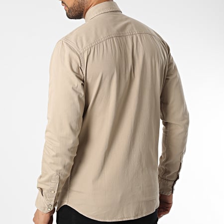 Jack And Jones - Chemise Jean A Manches Longues Sheridan Beige