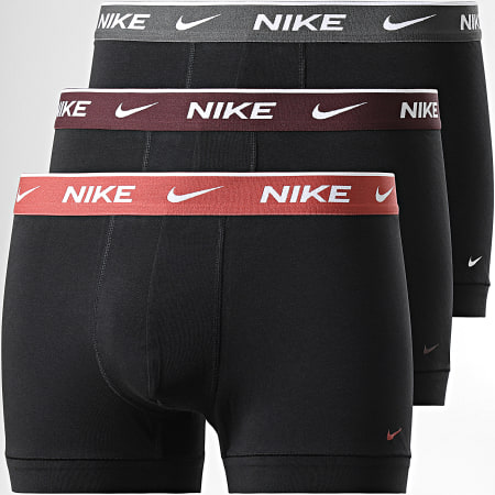 Nike - Set di 3 boxer in cotone elasticizzato KE1008 nero