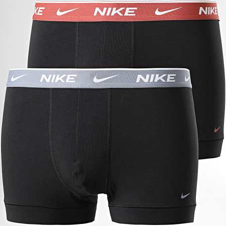 Nike - Juego de 2 bóxers de algodón elástico KE1085 Negro