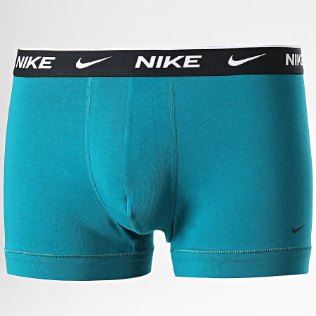 Nike - Lot De 3 Boxers Every Cotton Stretch KE1008 Noir Turquoise Gris Chiné