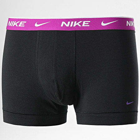 Nike - Confezione da 3 boxer stretch in cotone KE1008 nero turchese grigio erica