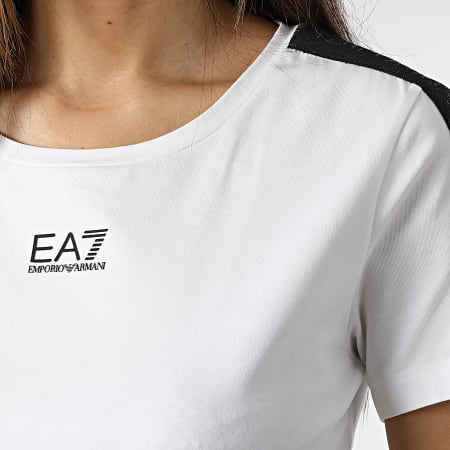 EA7 Emporio Armani - Tee Shirt A Bandes Femme 6LTT18 Blanc