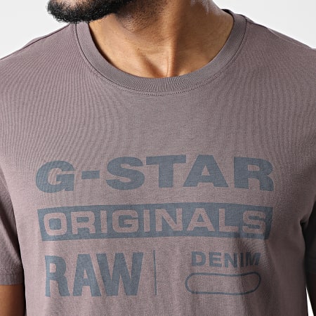G-Star - Tee Shirt Originals Label D22204-336 Prune