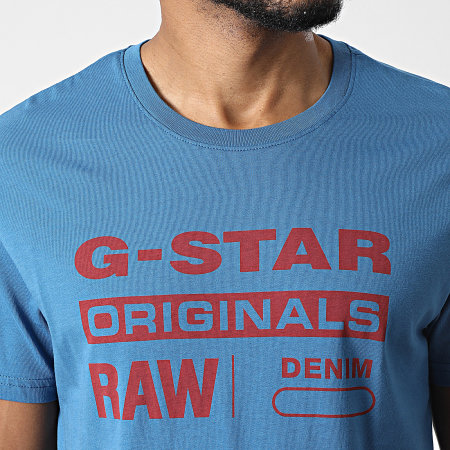G-Star - Tee Shirt Originals Label D22204-336 Bleu Clair