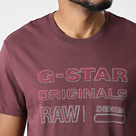 G-Star - Tee Shirt Oiginals Stamp D22378-336 Bordeaux