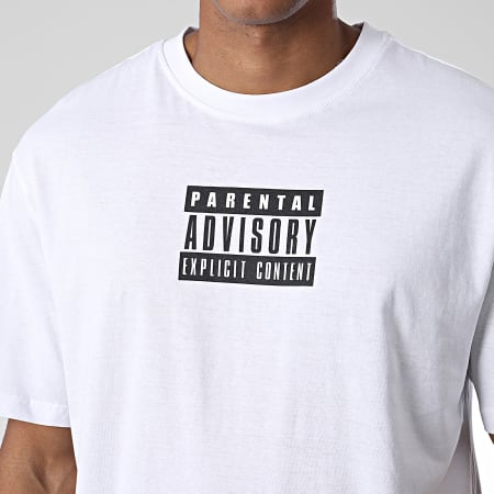 Only And Sons - Tee Shirt Parental Advisory Blanc