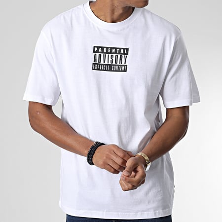 Only And Sons - Tee Shirt Parental Advisory Blanc