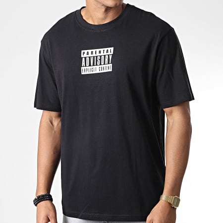 Only And Sons Tee Shirt Parental Advisory Noir