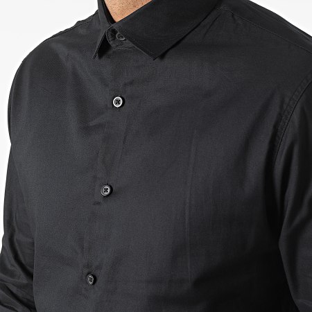 Selected - Pinpoint Camisa Manga Larga Negra