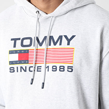 Tommy Jeans - Sudadera con capucha Athletic Logo 5009 Heather Grey