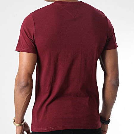 Tommy Jeans - Tee Shirt Slim Essential Logo 4979 Bordeaux