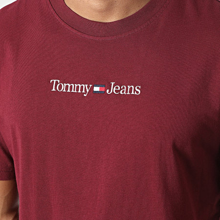 Tommy Jeans - Tee Shirt Classic Linear Logo 4984 Bordeaux