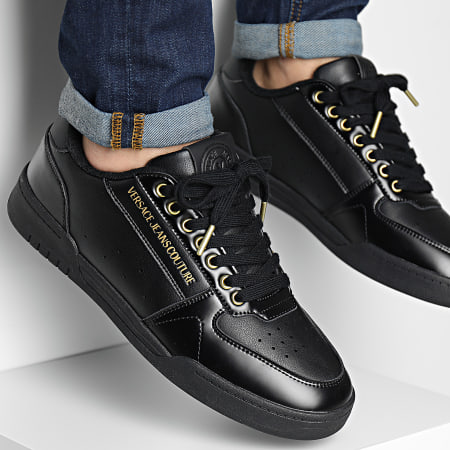 Versace Jeans Couture Fondo Brooklyn Zapatillas 73YA3SD4 Negro Oro Ryses