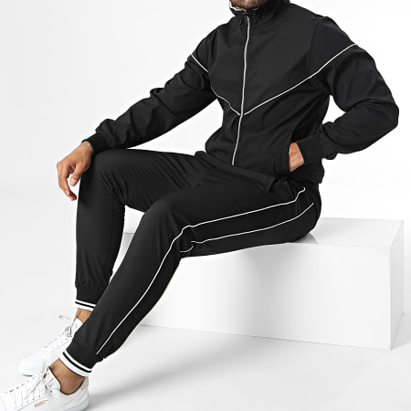 Classic Series - XP153 Set giacca e pantaloni da jogging con zip nera