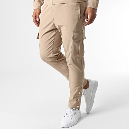 Classic Series - XP156 Set giacca con zip e pantaloni cargo beige
