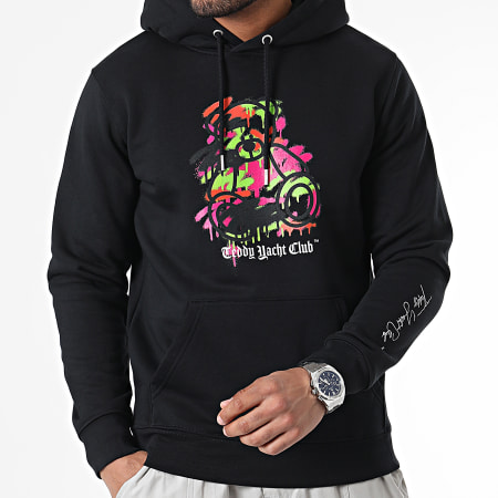 Teddy Yacht Club - Flash Bombing Front Hoodie Zwart