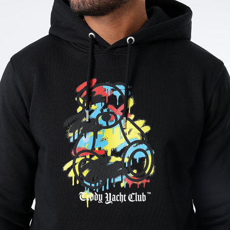 Teddy Yacht Club - Sweat Capuche Primary Bombing Front Noir