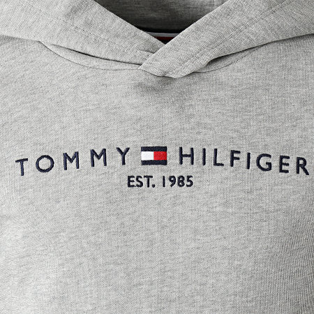 Tommy Hilfiger - Sudadera con capucha para niño Essential 0213 Heather Grey