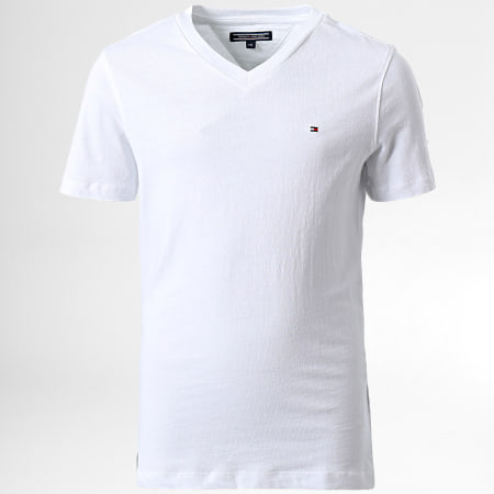 Tommy Hilfiger - Camiseta Niño Cuello V 4142 Blanca