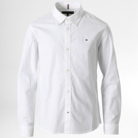 Tommy Hilfiger - Camisa de manga larga Oxford 6964 Beige claro para niño