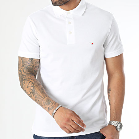 Tommy Hilfiger - Polo Manches Courtes Slim 7771 Blanc