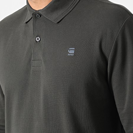 G-Star - Polo Manches Longues Dunda Gris Anthracite