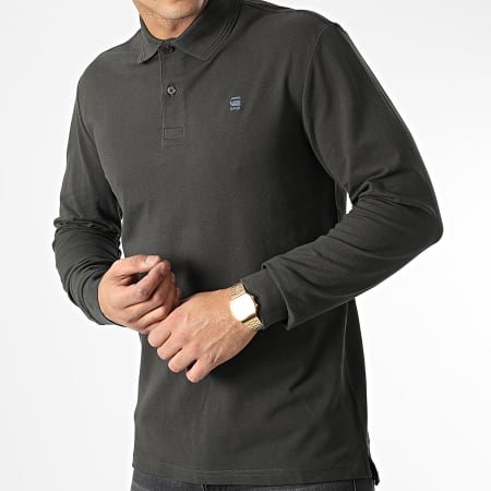 G-Star - Polo Manches Longues Dunda Gris Anthracite